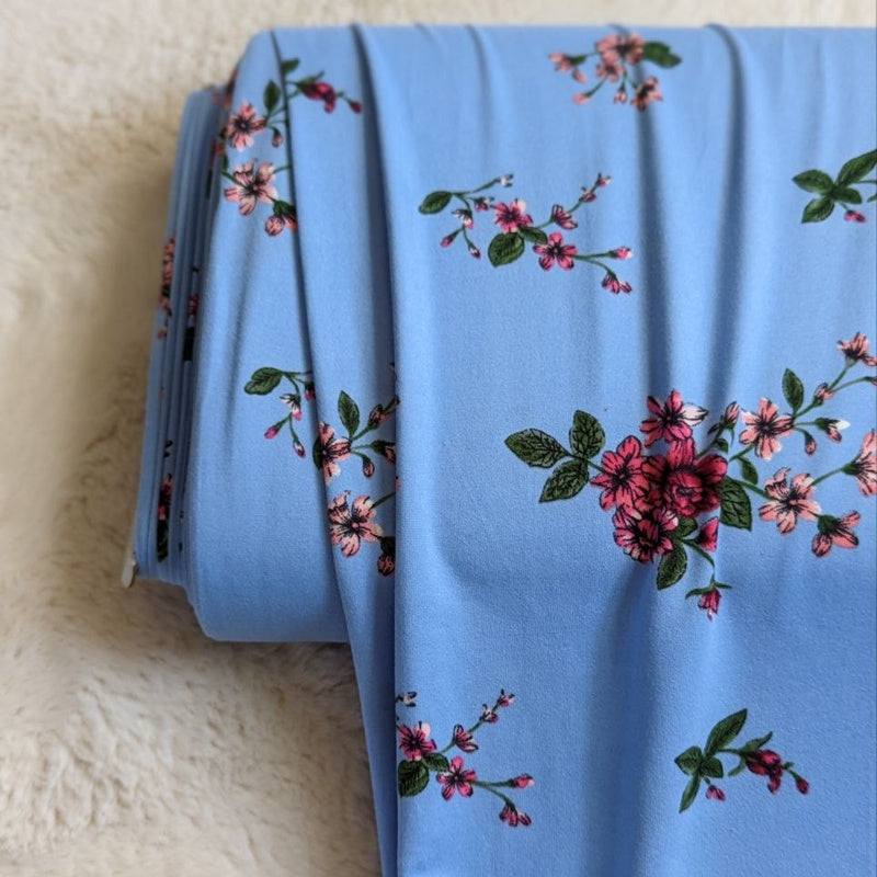 Floral On Blue