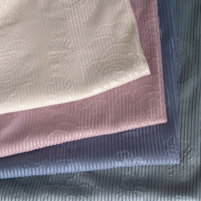 Embossed Rib Knit Embossed Ribbed Rose – Sweet Blossom Fabric